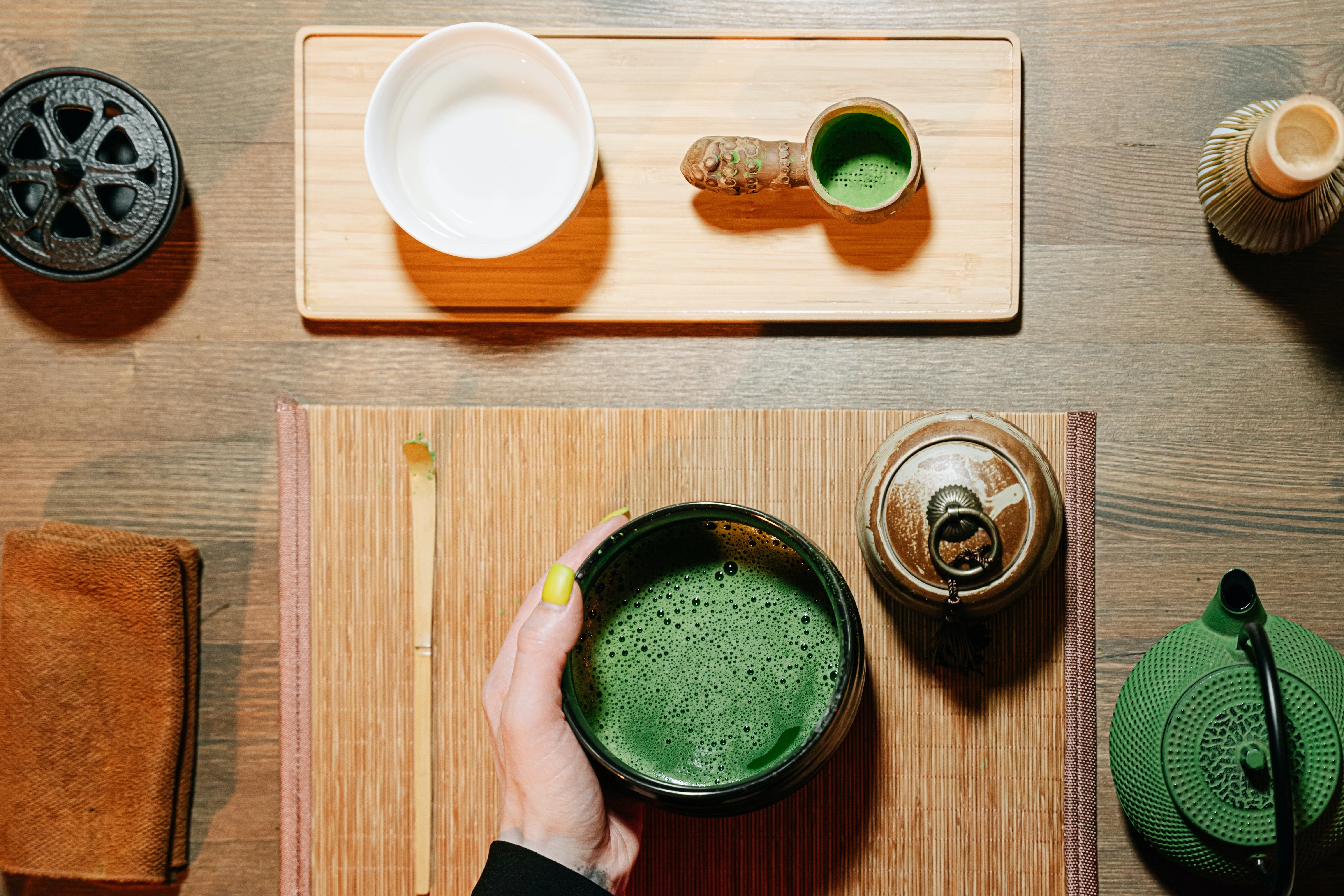 Un matcha de grade de cérémonie, utilisé pendant la cérémonie du thé Chanoyu