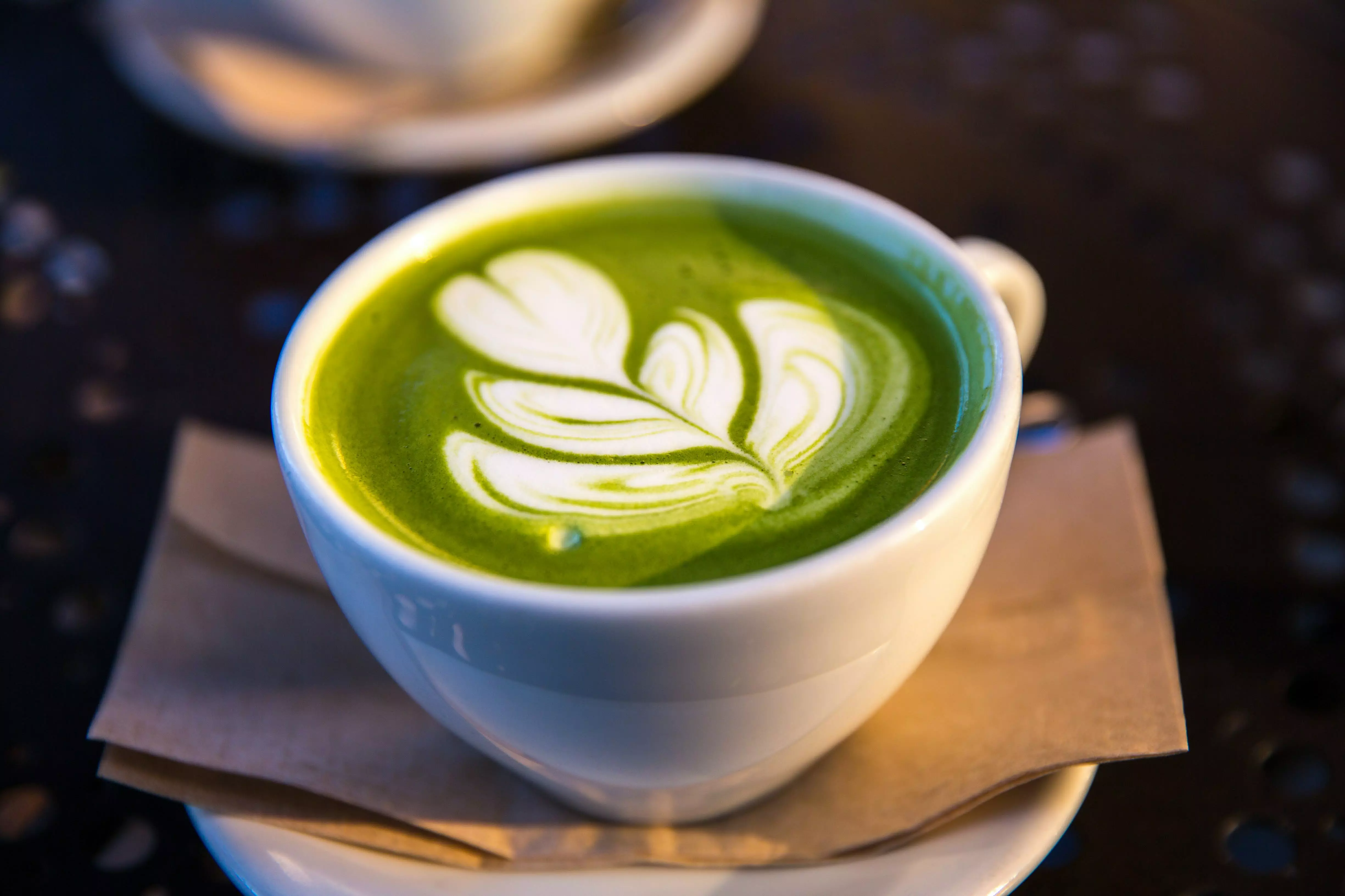 Matcha latte chaud