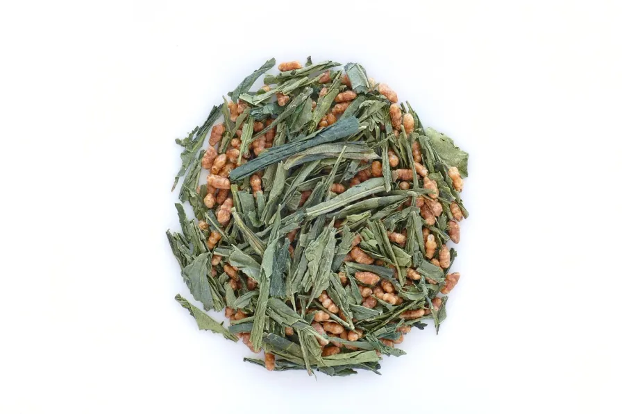Des feuilles de genmaicha