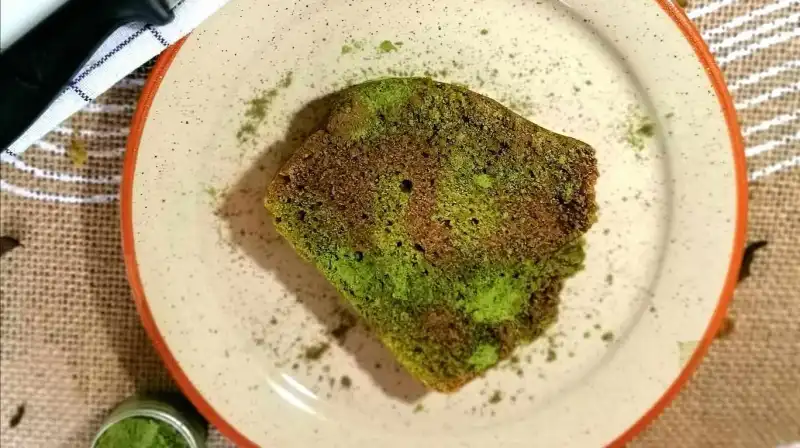 Marbré végétal au matcha et hojicha